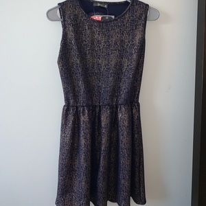 Blue Dress with touch of Gold